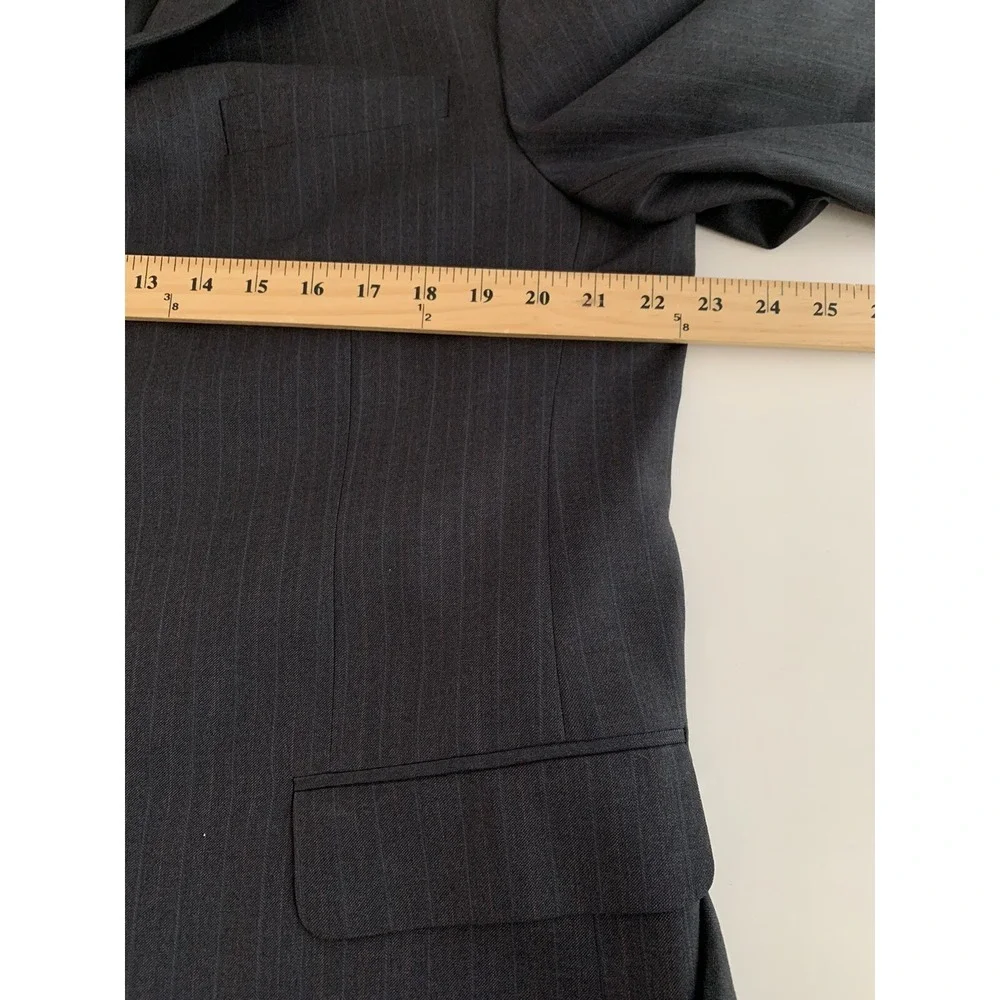 Banana Republic Mens Blazer 44 Black‎ Modern Italy Wool Suit Jacket Sport Coat